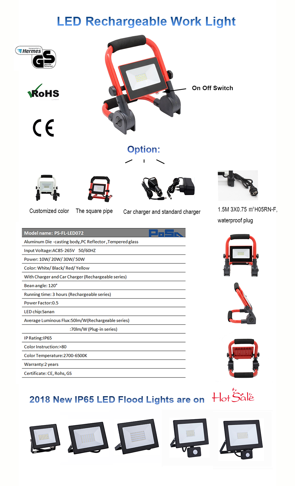 LED Rechargeable work light